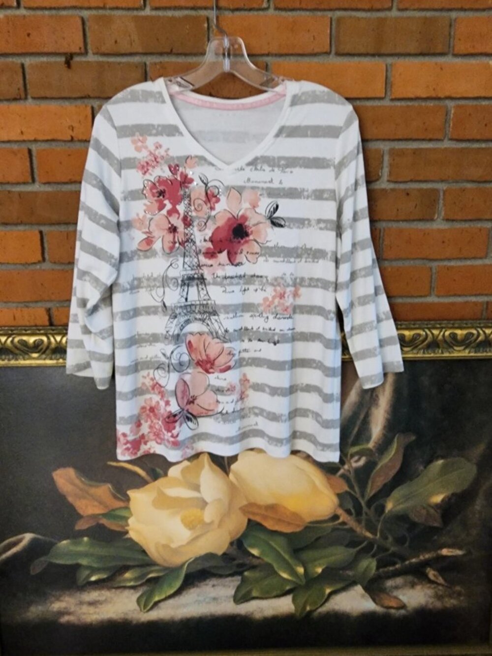 Allison Daley Size Medium French Print Top